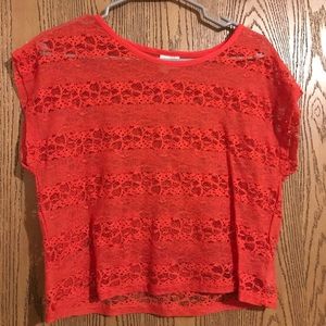 Orange Lace Shirt